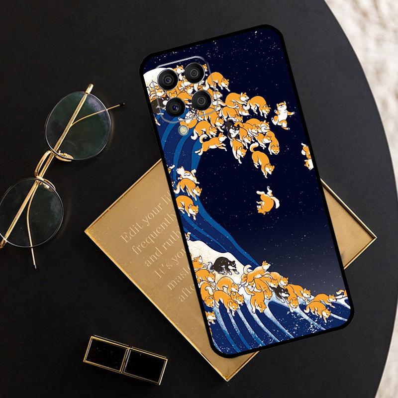 Shiba Inu Cute Cartoon Art For Samsung Galaxy M06 M16 M12 M13 M14 M15 M35 M55 M34 M54 M33 M53 M21 M31 M11 M32 M52 Case