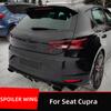 Для Seat Leon Cupra Hatchback R ST FR задняя крышка багажника автомобильный спойлер крылья глянцевый черный карбон универсальный внешний вид