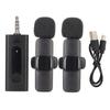 Wireless Lavalier Lapel Microphone 1 for 2 3.5mm Interface Noise Canceling Wireless Clip On Mic for