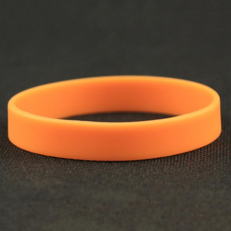 New Fashion Trendy Silicone Rubber Wristband Flexible Wrist Band Cuff Bracelet Bangle 1Pcs