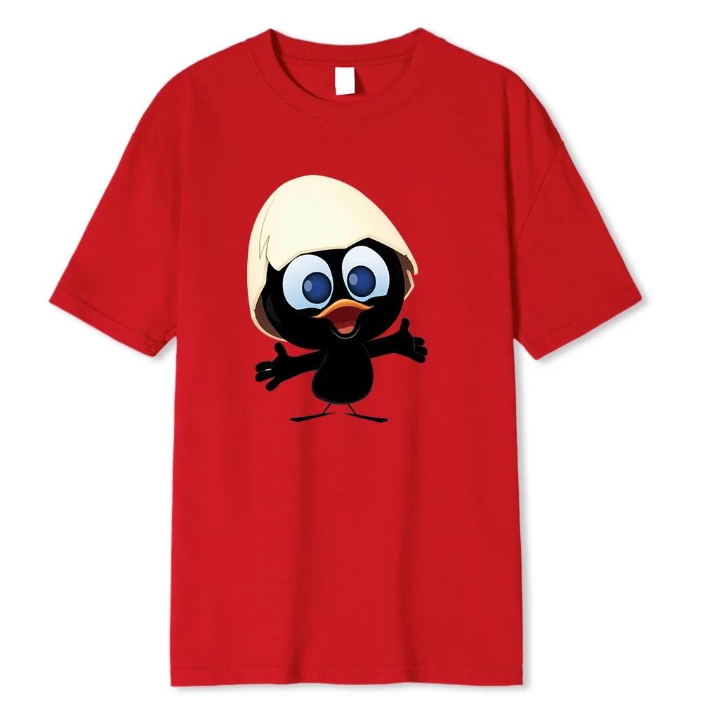 Sunlight T Shirt Big Size Unisex Calimero Cartoon pattern Unisex T Shirt Painted Funny Tshirt Unisex T Shirt Oversized Tees