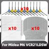 Совместимость с Midea M6 VCR21LDSW Robot Сменная боковая щетка HEPA-фильтр Насадки для швабры Запасные части Аксессуары