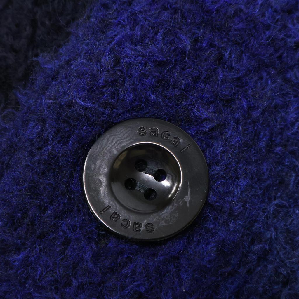 Sacai 23AW 23-03167M Tie Dye Knit Cardigan Gradient Knit Cardigan Tops 0 NavyUsed