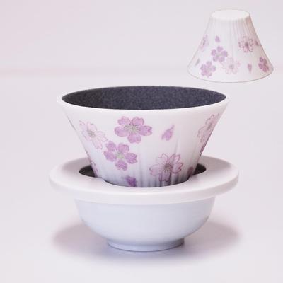 Керамический фильтр COFIL Fuji Four Seasons с подставкой и блюдцем Cherry Blossom (весна)