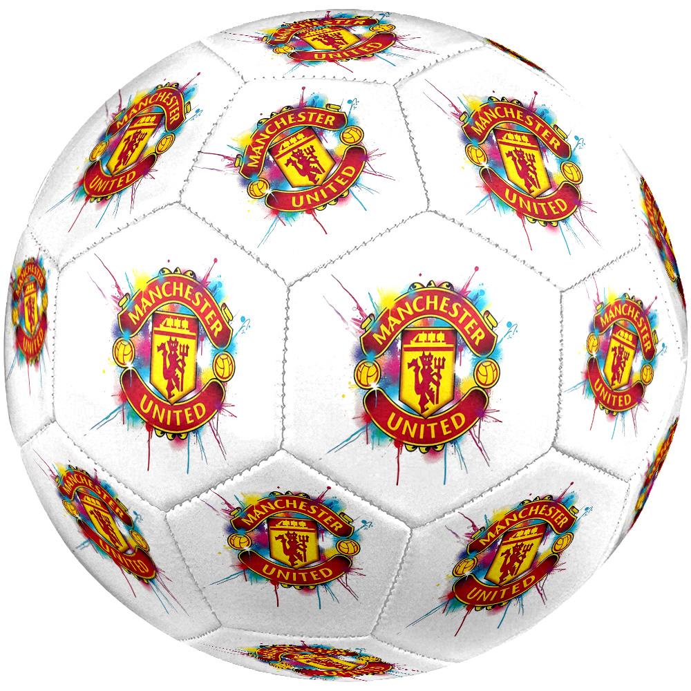 Manchester Crest Soccer Ball Size 5 Football Machine-Stitched Indoor/Outdoor Training and Matches Perfect Commemorative Gift for Soccer Lovers