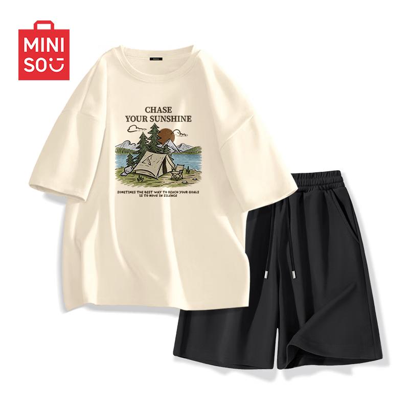 MINISO Men's Summer Loose Cotton Sportswear Set