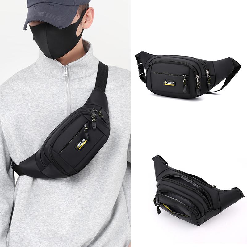 Многофункциональная поясная сумка для мужчин, сумка для мобильного телефона, спортивная водонепроницаемая многослойная нагрудная сумка