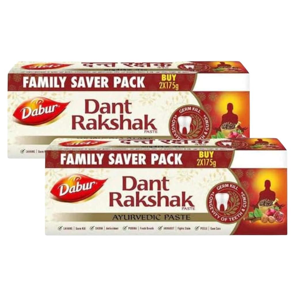 Dabur Зубная паста Dant Rakshak Аюрведическая 700 г Упаковка из 4 штук с 32 травами для здоровья десен и зубов