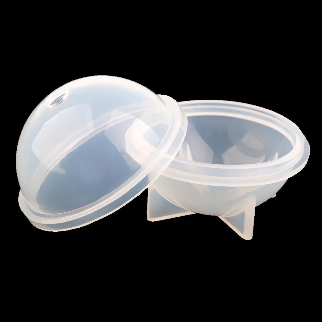2 Pieces Sphere Ball Shape Silicone Mould for Resin Casting Craft 50mm 60mm