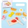 1 set Wooden Simulation Kitchen Pretend Toy Play Food Children'S Puzzle Toys  Toddlers Boys Girls