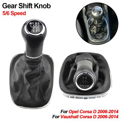 Для Opel/Vauxhall Corsa D 2006 2007 2008 2009 2010-2014 Автостайлинг 5/6-ступенчатая Ручка рычага переключения передач автомобиля Чехол-гетр
