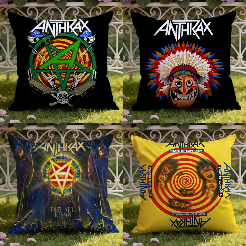 A-Anthrax Band Cushion Cover Home & Car Dual-Scene Pillow Cover: Reversible for Premium Comfort