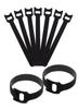 AP LAB Reusable Cable Ties, Velcro, Cable Bands, Cable Ties [Connect Bands To Extend Cable Lengths], 100-Pack, 12 X 200mm (Black)