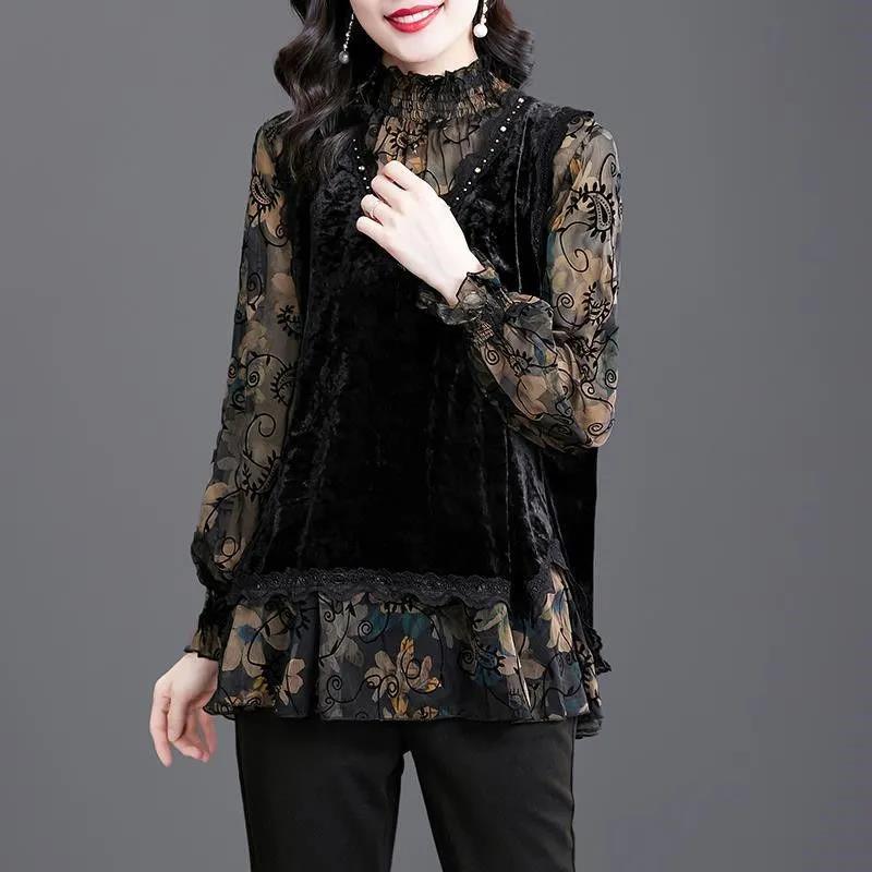 Bottom Shirt T-shirt Women's Autumn and Winter High-end Big-name Fashion Temperament Tops