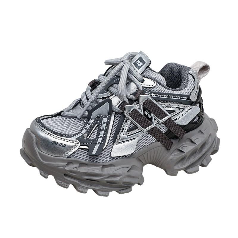 Kids Chunky Sneakers Breathable Mesh Sport Shoes Boys Girls Outdoor Casual Walking Lightweight Anti-Slip