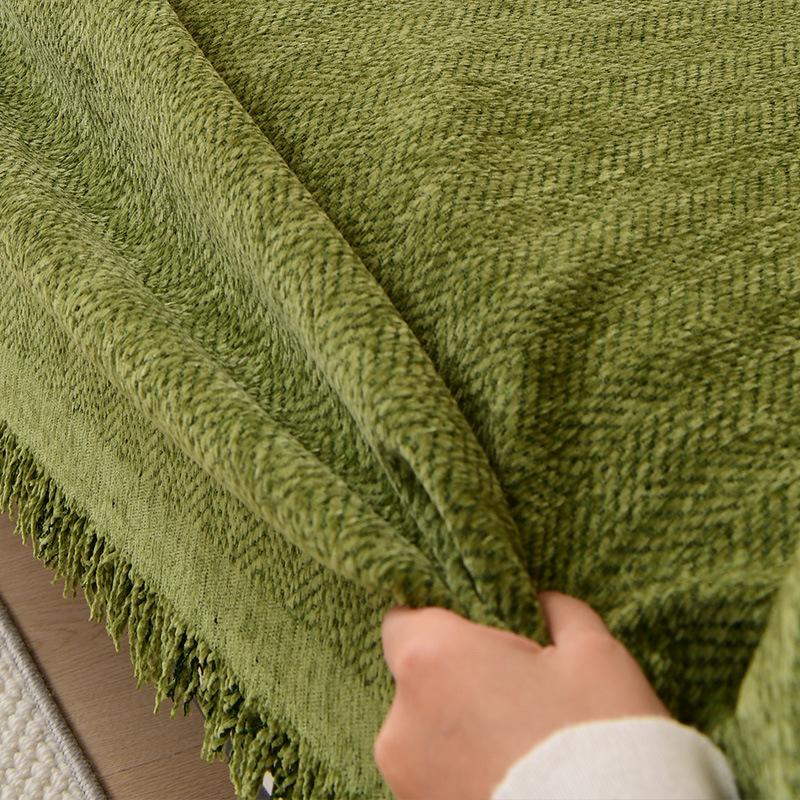 Универсальный диван из синели Four Seasons, цельный простой современный минималистичный однотонный сплошной цвет с полным покрытием, ткань для полотенец, спальня, гостиная