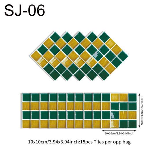 15шт 3D наклейка водонепроницаемая мозаика настенная анти-масло кухня ванная комната DIY декор