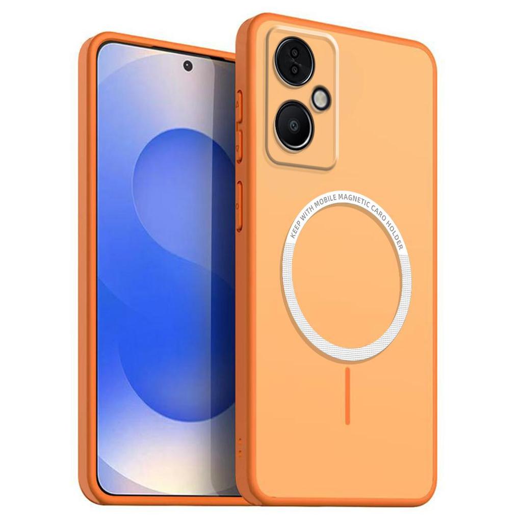 Матовый Полупрозрачный Магнитный Чехол для Телефона OPPO A79 5G Мягкий ТПУ Чехол