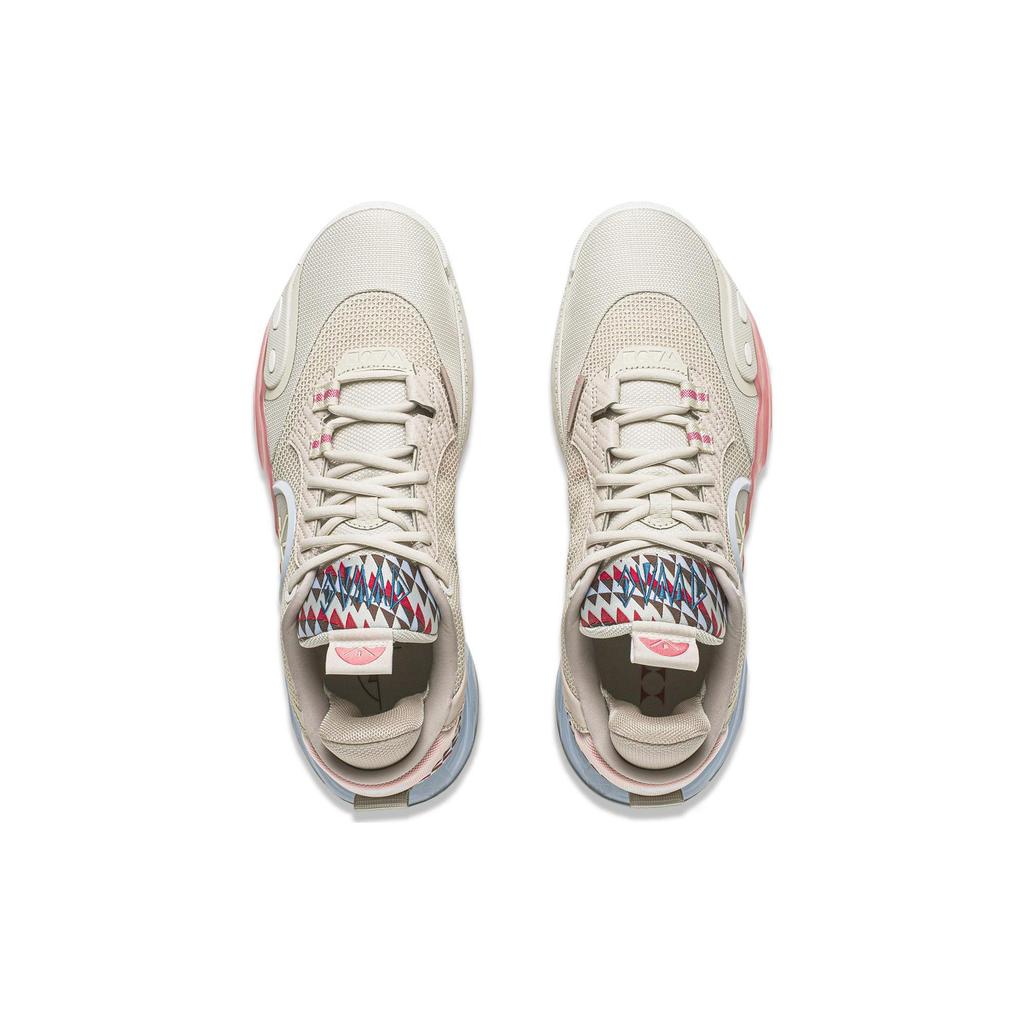 Li Ning All City 12 Низкие баскетбольные кроссовки с противоскользящей подошвой и технологией BOOM Мужские Бежевые ABAU015-5