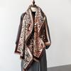 Warm Shawl Women Scarf Imitation Cashmere Winter Blanket Shawl Wrap Floral Print Pashmina Bufanda Travel Poncho Echarpe Stoles