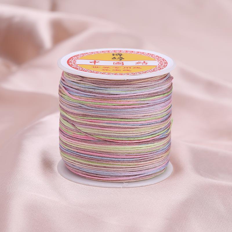 Цветной градиентный шнур для браслета ручной работы с нефритовым оттенком - 100 м плетеный шнур своими руками для подвесок