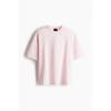 H M Boxy FiT wasHed T sHirT ligHT Pink