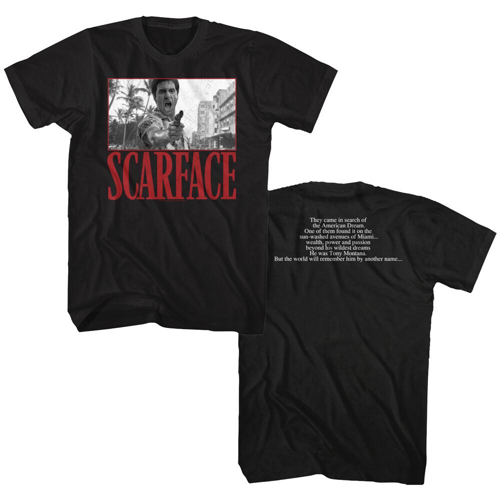 ВИНТАЖНАЯ Футболка SCARFACE с принтом, Национальная мода, Свободная, С небольшим вырезом, Повседневная, С коротким рукавом, Высококачественная, Люксовый бренд, Летние топы