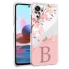 Чехол Cherry Flower Letter AB для Xiaomi Redmi Note 11 10 9 8 Pro 10S 9S 9A 9C 9T 10C K40 7 8T прозрачный мягкий силиконовый чехол для телефона