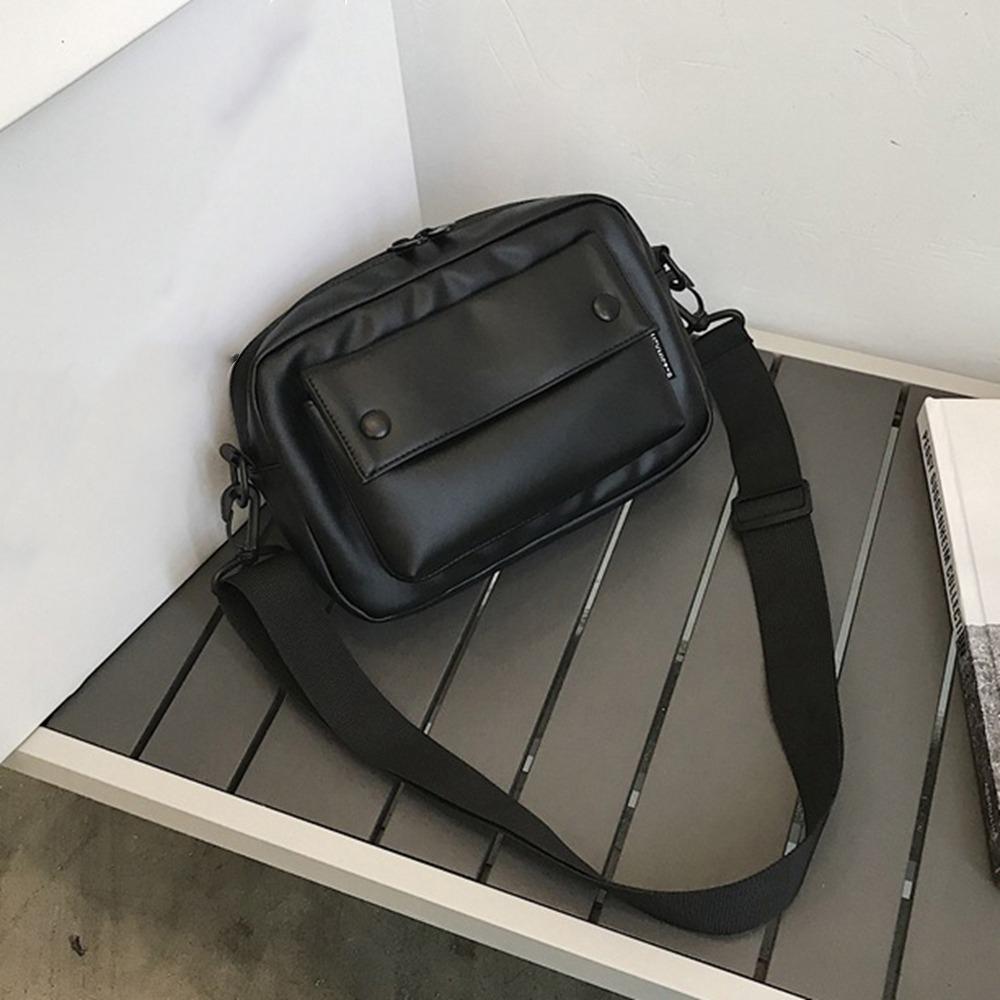 Повседневная PU сумка кроссбоди большой вместимости, спортивная наплечная сумка, простая квадратная сумка-мессенджер, унисекс