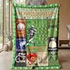 Football Passion Poster Theme blanket Lightweight Warm Flannel Blanket Decorative Throw Blanket for Home Decoration