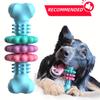 Indestructible Dog Chew Bone Toy for Aggressive Chewers - Durable Thermoplastic Rubber with Geometric Pattern, Teeth Cleaning