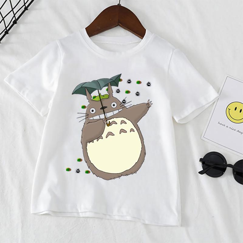 Детская забавная детская одежда с героями мультфильмов, футболка с милым летним принтом в стиле аниме для мальчиков и девочек, топ