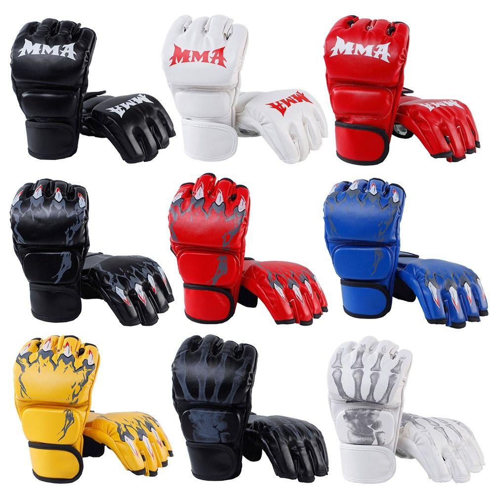 1Pair Professional Training Gloves Kickboxing Gloves for Adult Sanda Boxing UFC Training
