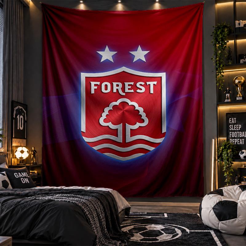 Wall Hanging Tapestry Nottingham Forest Football Print Cloth for Living Room Bedroom Home Decor