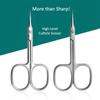 Инструмент для удаления омертвевшей кожи Изогнутый кончик из нержавеющей стали Тонкие лезвия Ножницы для кутикул Кусачки для ногтей Триммер Маникюрные инструменты Инструменты для бровей