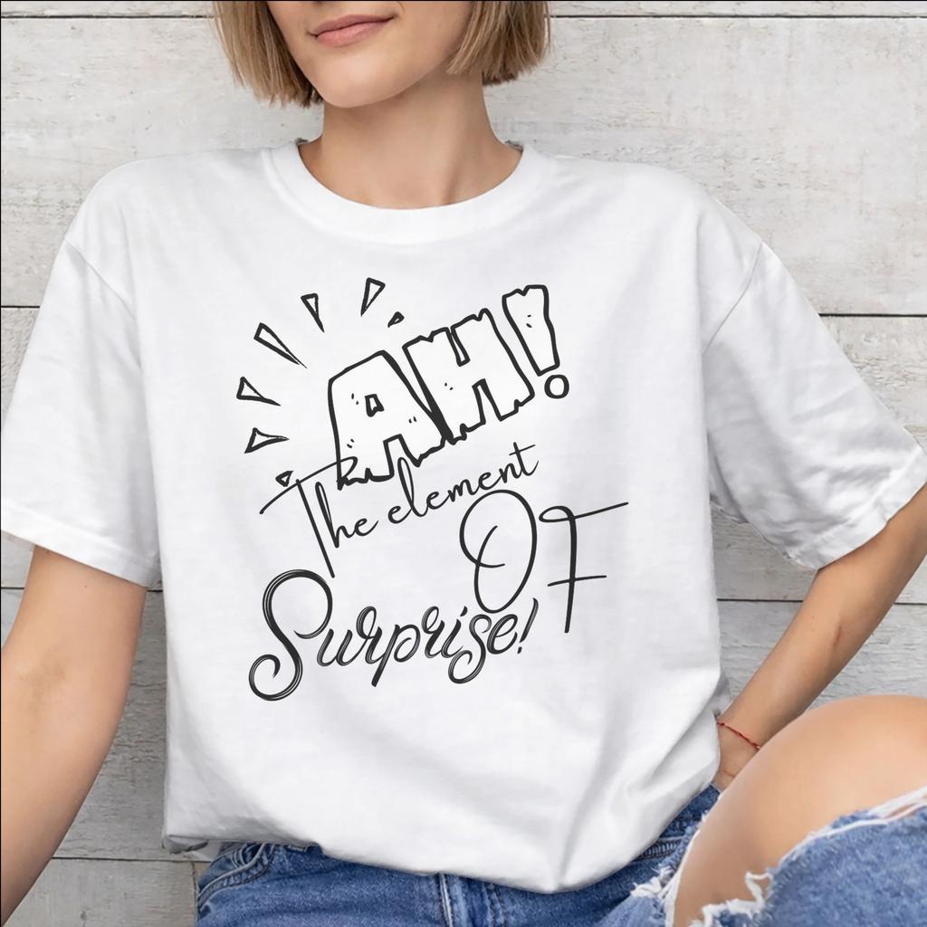 Ah The EleUnisext Of Surprise Tee Shirt for Unisex Unisex Printed T Shirts 100 Cotton Clothing