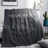 Custom Name,Utah Mammoth Printed Flannel Blanket, soft throw for bedroom sofa, washable, Christmas present, great gift.