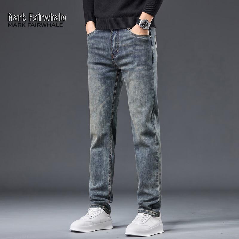 Мужские джинсы прямого кроя в стиле ретро для легкого бизнеса Mark Fairwhale 2025