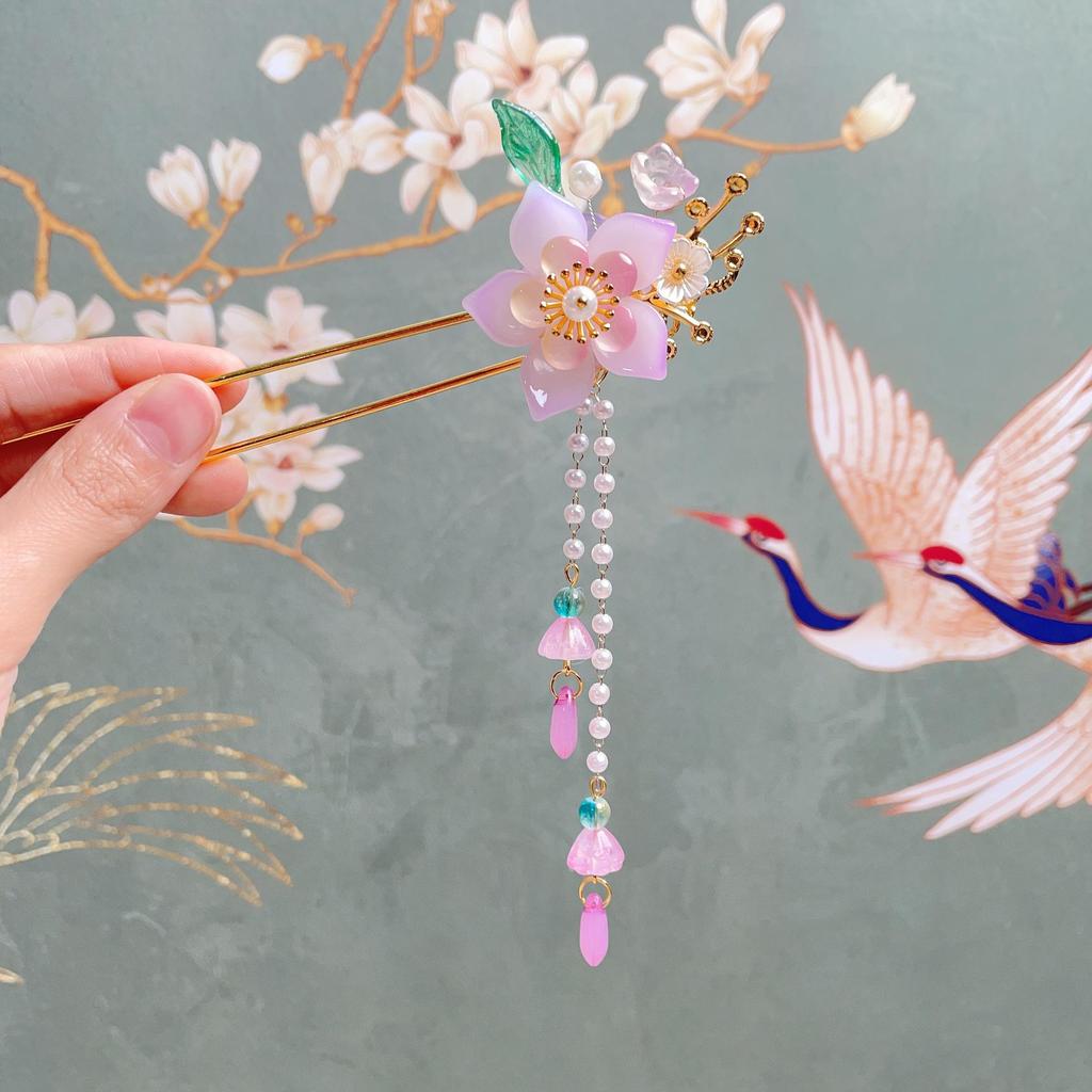 Старинная ретро-китайская шпилька для волос ханьфу для девочек