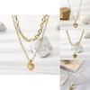 Trendy Multi-layer Heart Shaped Necklace For Women Elegant Fashion Jewelry Accessory