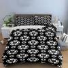 Black-and-white floral shapes. Bedding sets Duvet cover sets Duvet covers Pillowcases(1 * Duvet Cover 2 * Pillowcases without duvet insert)