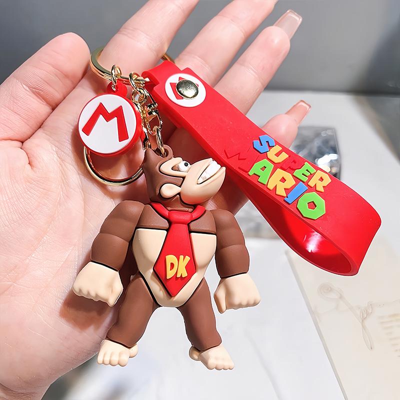 Аниме Брелок-подвеска Super Mario Bros Мультяшный Марио Луиджи Принцесса Пич Брелок для ключей Рюкзак Сумка Брелок для ключей автомобиля Реквизит Подарок