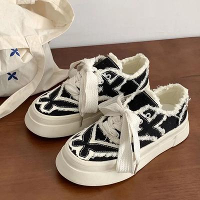 Модные розовые шнурованные туфли на высокой платформе женская обувь низкие парусиновые туфли для женщин белые с акцией горячие 2024 новые оригинальные люксовые весенние