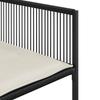 11 piece Garden Dining Set with Cushions Black Poly Rattan