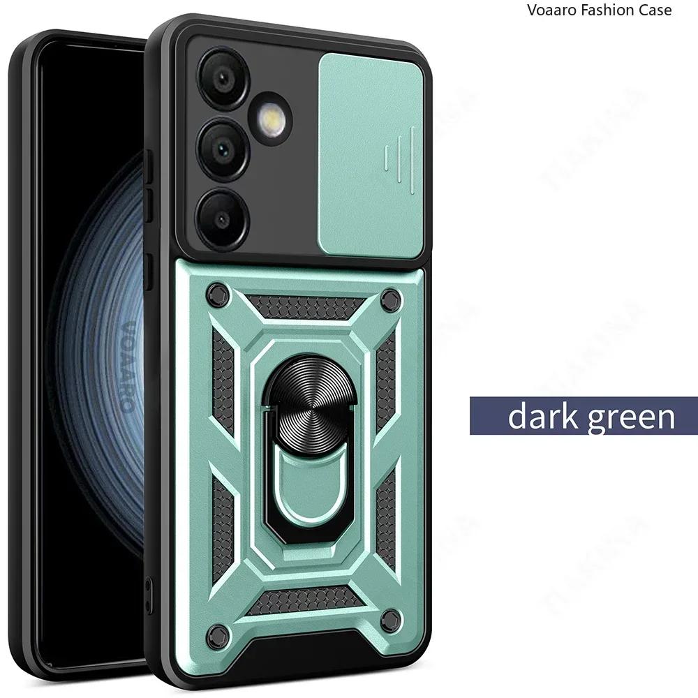 Магнитное кольцо Armor Funda для Samsung Galaxy S24 FE Чехол для Samsung S24 Ultra M15 F15 M55 A15 A55 A35 M54 Чехол-слайдер Крышка объектива