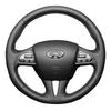 Индивидуальная накладка на руль автомобиля для Infiniti Q50 Q50L 2013-2017 QX50 2015-2017 Черная кожаная оплетка для руля