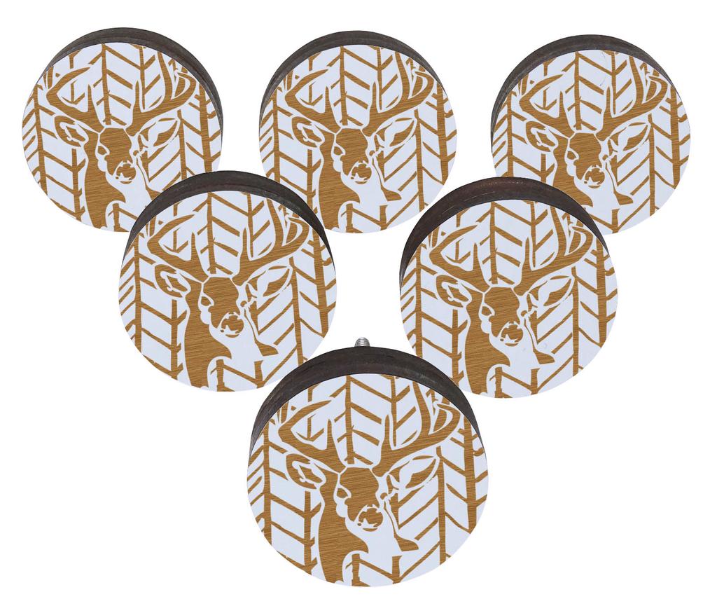 IBA Indianbeautifulart коричневые ручки с гравировкой 10 шт. мебельные деревянные ручки-гребешки в деревенском стиле