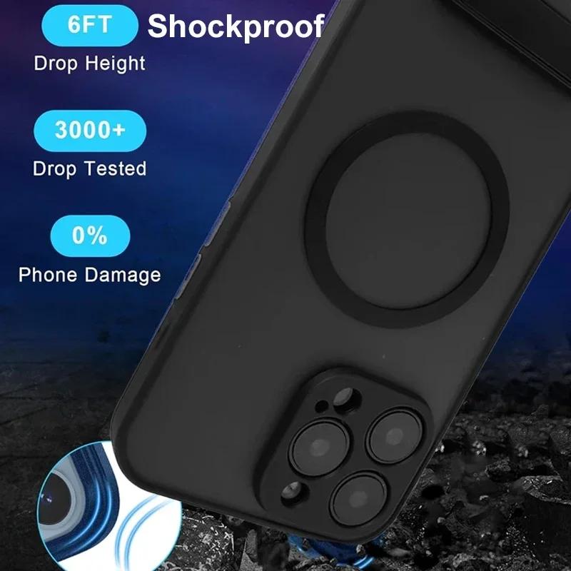 UYUXIO Magnetic Phone Case with Metal Kickstand for 17 16 Pro Max 15 14 Plus 13 12 Mini Stand Cases Cover with Holder