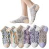 И Милые Носки Женские Размеров Z2 с Цветочной Вышивкой, Весна, Осень, Зима, Набор из 6 пар, Хлопок, Носки средней плотности, Дышащие, Теплые,