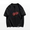 2024 Beautiful Cherry Print Summer T-Shirt Streetwear Gothic Harajuku Letter Graphic TShirt Vintage Crop Top Women's Y2K Clothes
